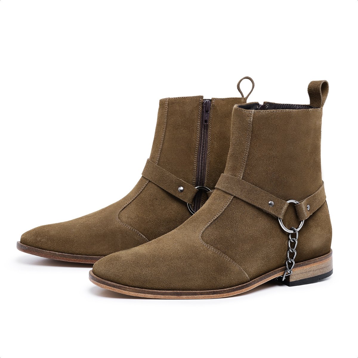 01 bota social avalon eskel couro castor