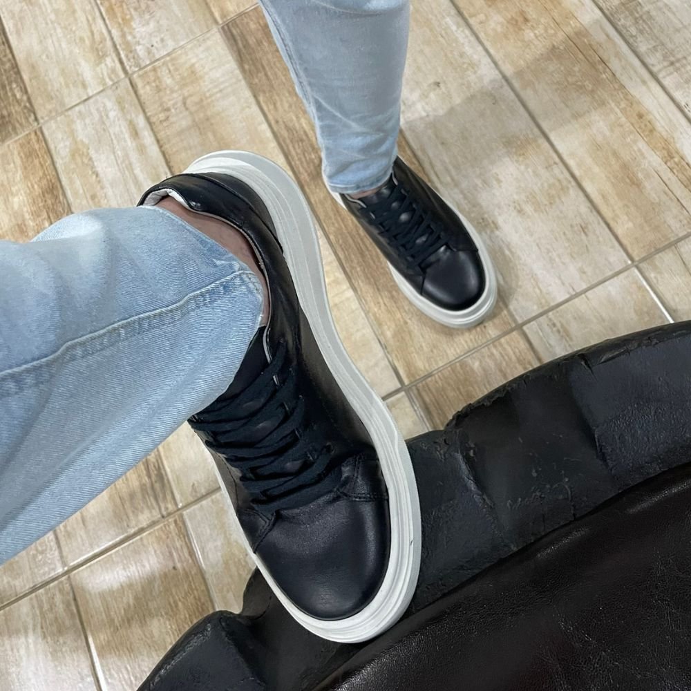 07 tenis casual avalon max couro preto