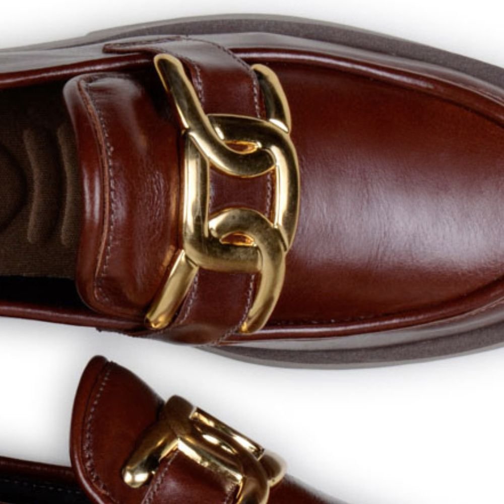 05 sapato loafer feminino confortavel gracy mah couro madeira