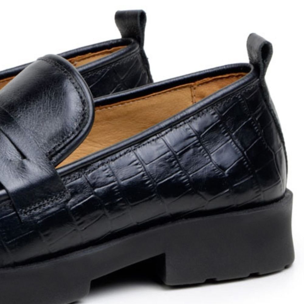 05 sapato loafer feminino confortavel janine mah couro preto