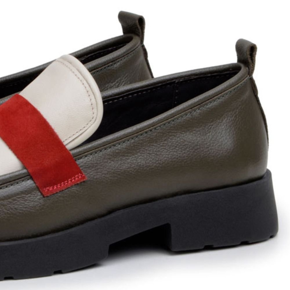 02 sapato loafer feminino confortavel june mah couro verde